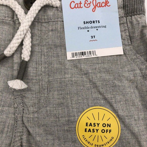 NWT Boys Dressy Chino Sz 2T Shorts Cat & Jack Gray - Picture 2 of 5